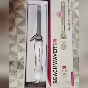 The Beachwaver Co. White and Pink Ceramic Curling Iron